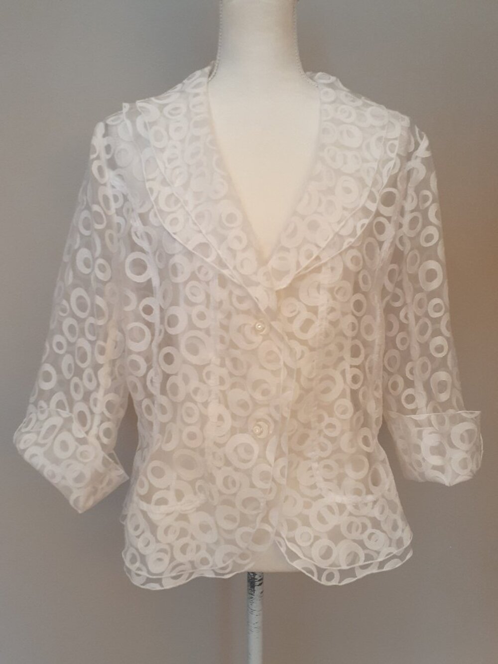 NABI Sheer Organza Evening Jacket